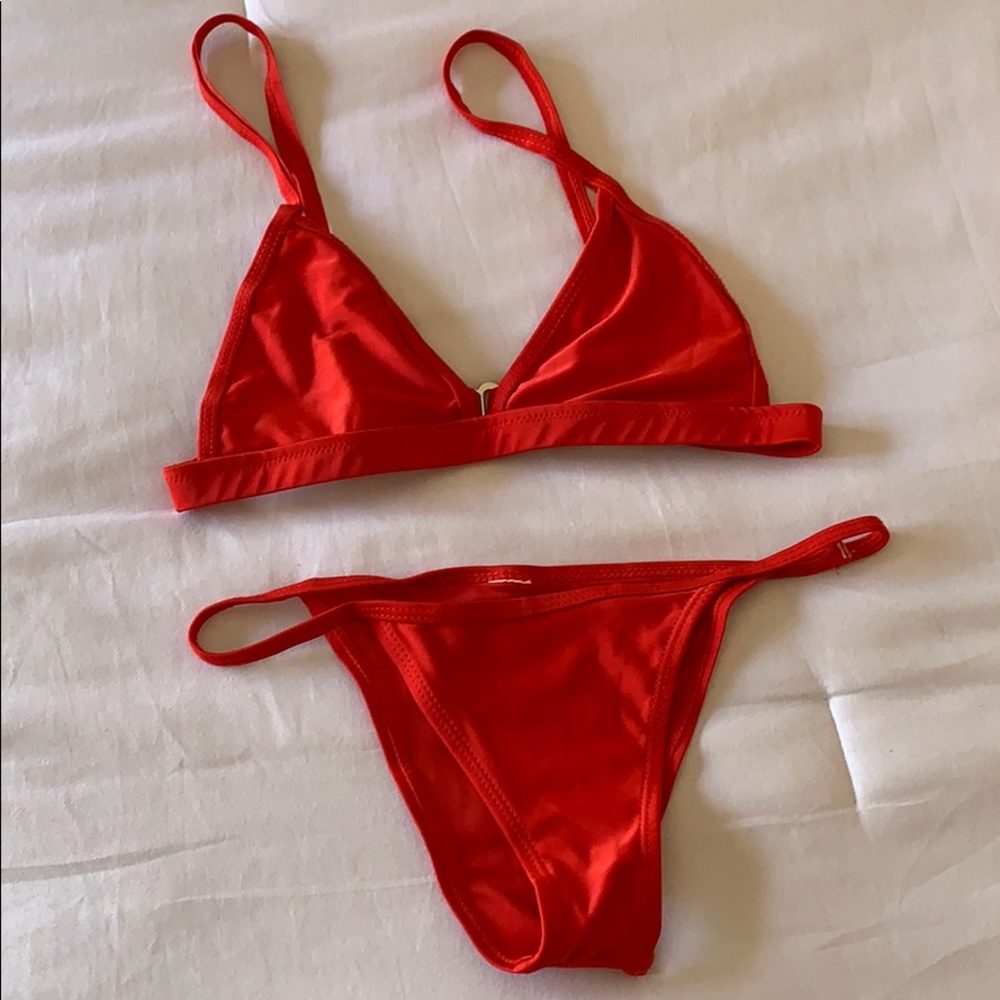 Red Triangle Bikini - Picture 2 of 3